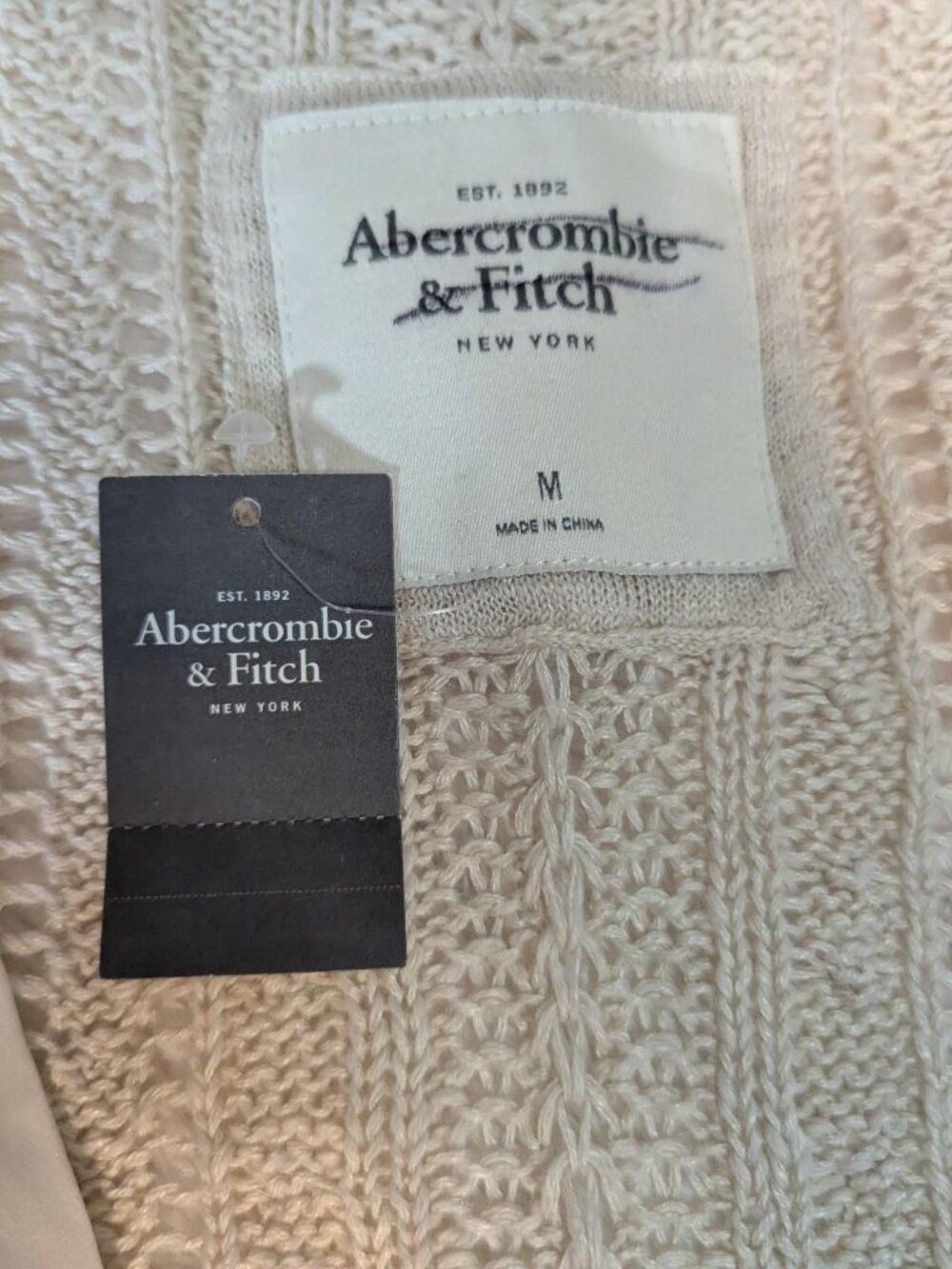 deadstock vintage Abercrombie & Fitch tie front cardigan - Picture 4 of 5